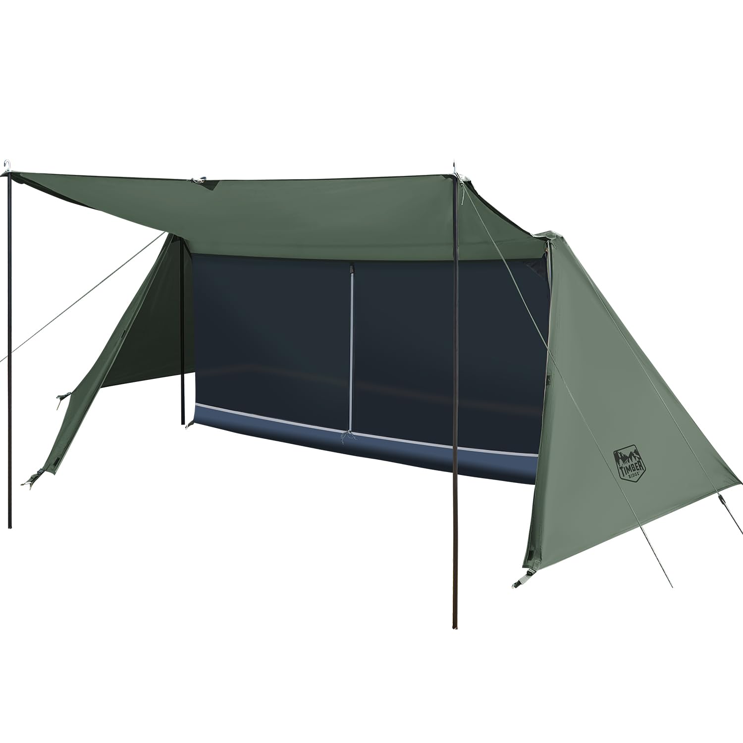 【10％OFFクーポン配布中】【送料無料】TIMBER RIDGE ソロテント パップテント 1人用 軍幕テント 軽量 約4kg 簡単設営 UVカット加工 コ