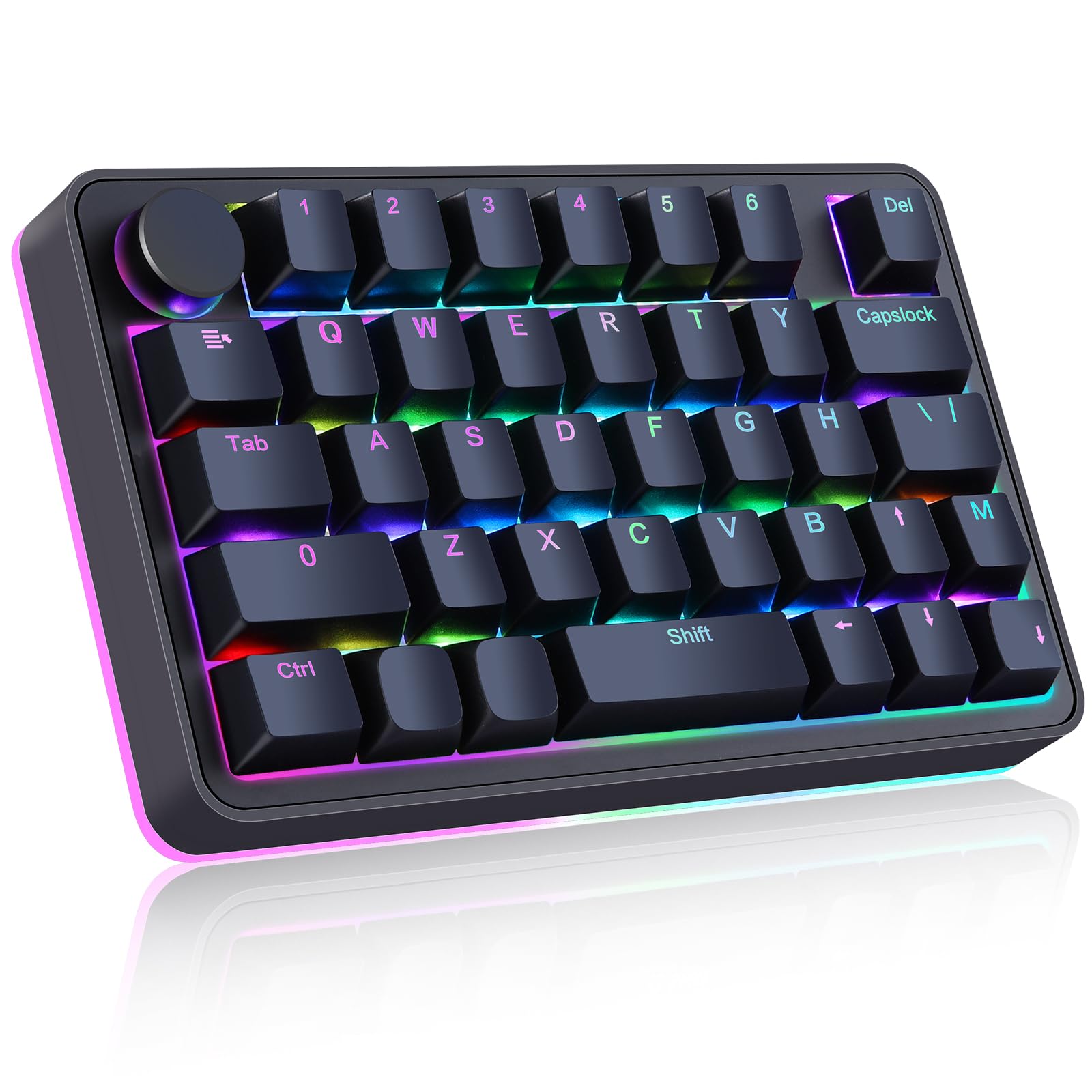 【送料無料】【10％OFFクーポン配布中】Koolertron 片手キーボード マクロキーボード プログラマブル 回転ノブ付け 左手デバイス プログ