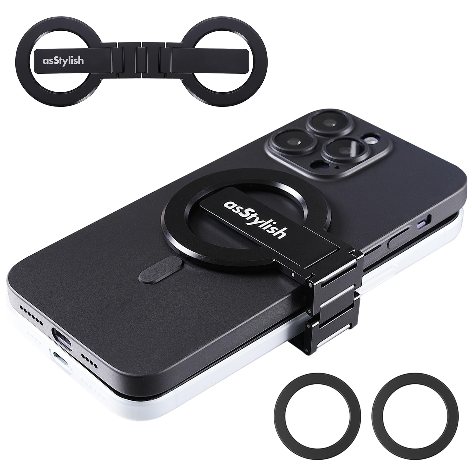 【送料無料】【10％OFFクーポン配布中】asStylish Twins Carry: iPhone と Android 用の磁気デュアル電話ホルダー | プロフェッショナル