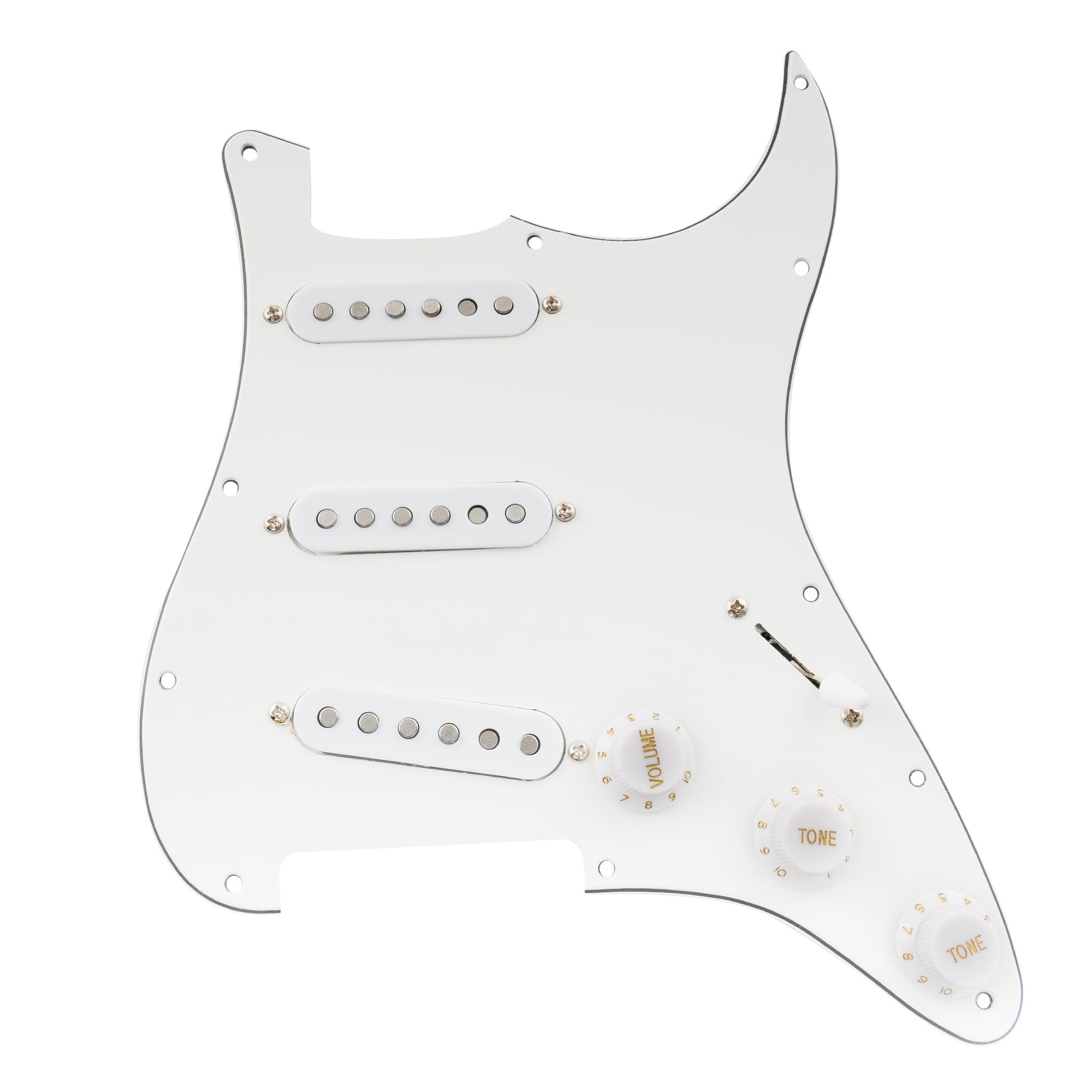 【送料無料】【10％OFFクーポン配布中】Musiclily Pro SE SSSストラト配線済みピックガードStaggered アルニコ5 シングルコイルピックア