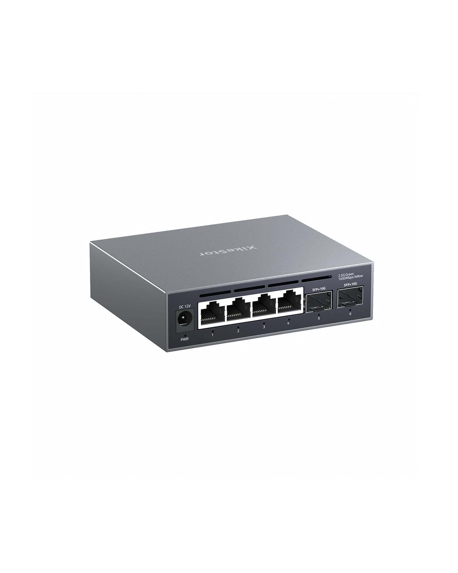 【10％OFFクーポン配布中】【送料無料】XikeStor 6ポート WEB管理スイッチ (4×2.5G + 2×10G SFP+)搭載 全新 2.5gbps スイッチングハブ