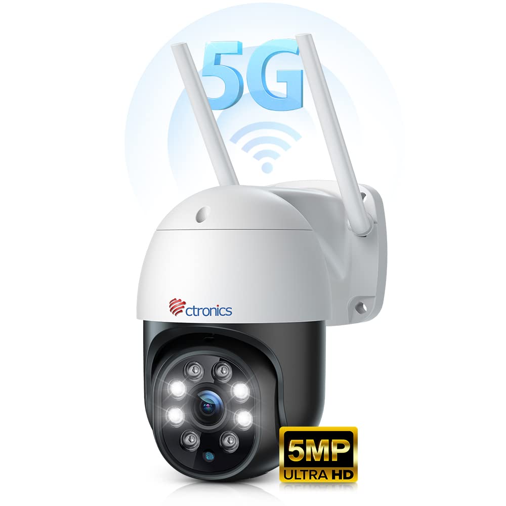 【送料無料】【10％OFFクーポン配布中】【最新5GWi-Fi?5MP?】Ctronics 防犯カメラ ワイヤレス 屋外 自動追尾 24時間録画 監視カメラ ス｜デンダ店