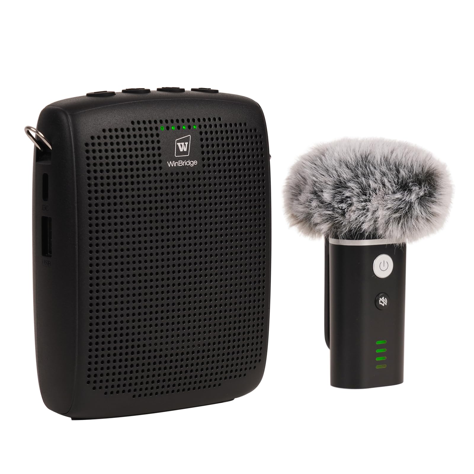 【送料無料】【10％OFFクーポン配布中】W WINBRIDGE ポータブル拡声器 ハンズフリー拡声器 2600mAh 軽量 小型 拡声器15W 日本語説明書付｜デンダ店