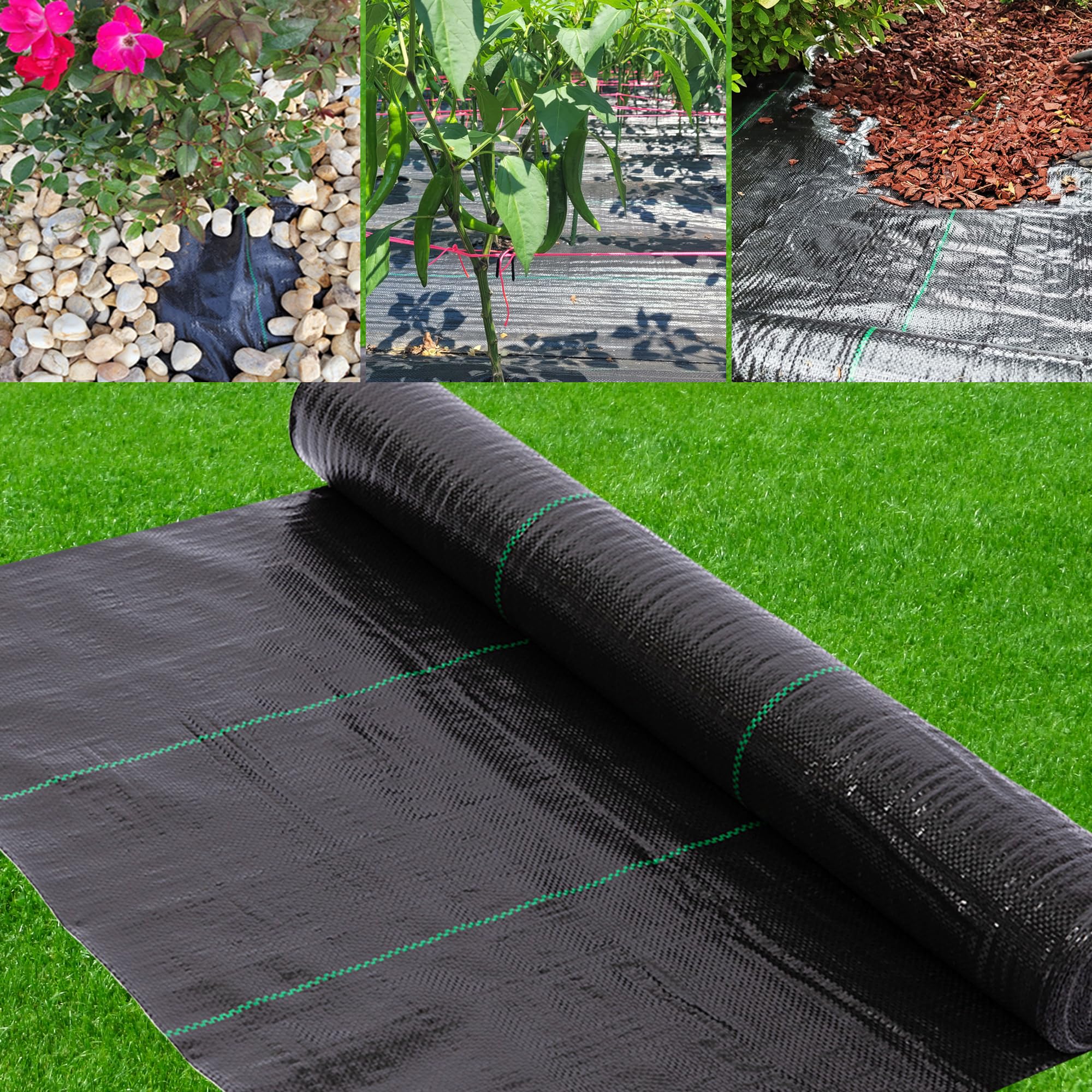 【送料無料】【10％OFFクーポン配布中】AGGAFA 110gsm (1M x 50M) 100% バージン素材 プレミアムヘビーデューティー雑草バリアファブリ