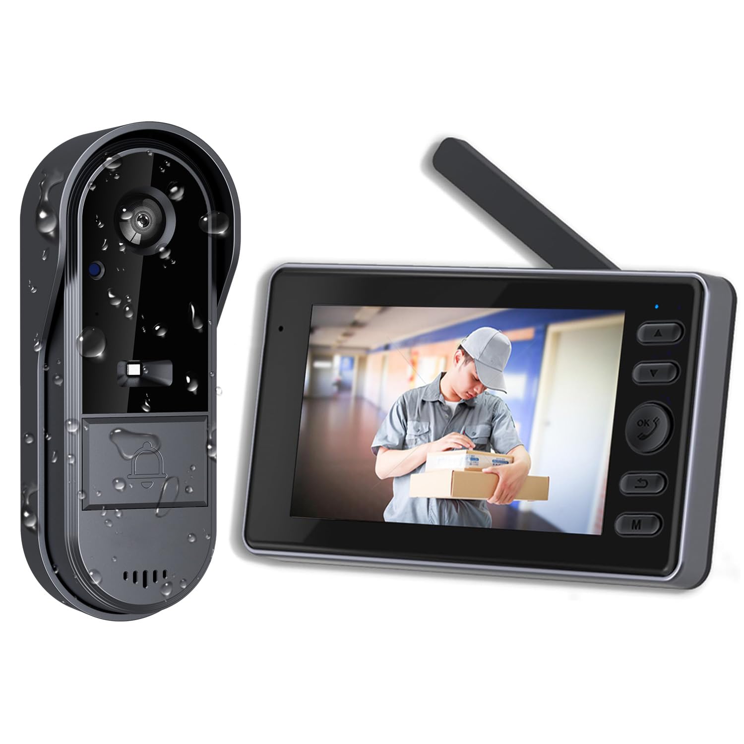 【送料無料】【10％OFFクーポン配布中】ZAIDER テレビドアホン カメラ付き インターホン 工事不要 【2025改良|自動録画＆遠隔監視】 ド