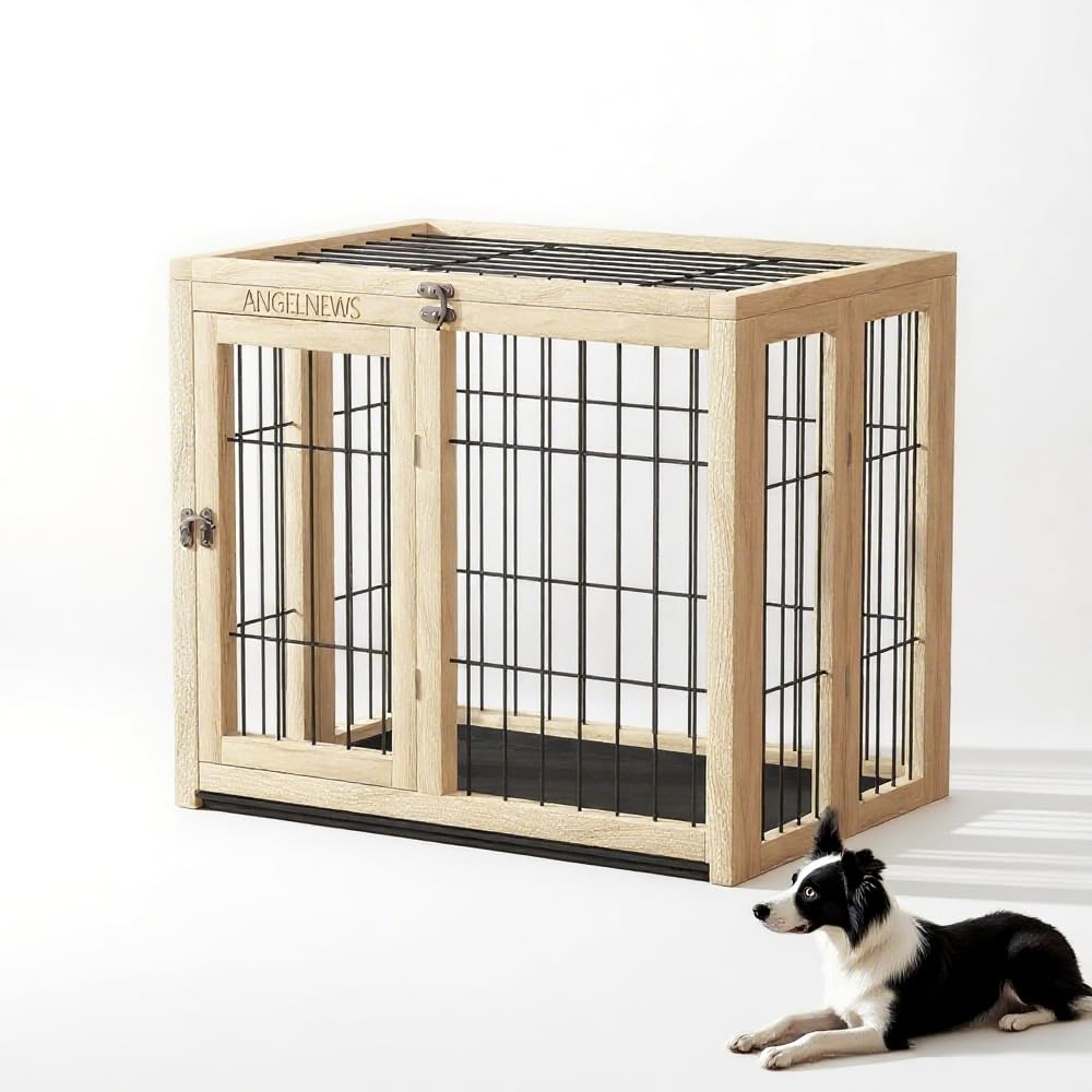 【送料無料】【10％OFFクーポン配布中】ペットケージ 小型犬 猫ハウス 木製家具調 室内用 折りたたみ 省スペース 屋根付 脱走防止 組み 8,421円