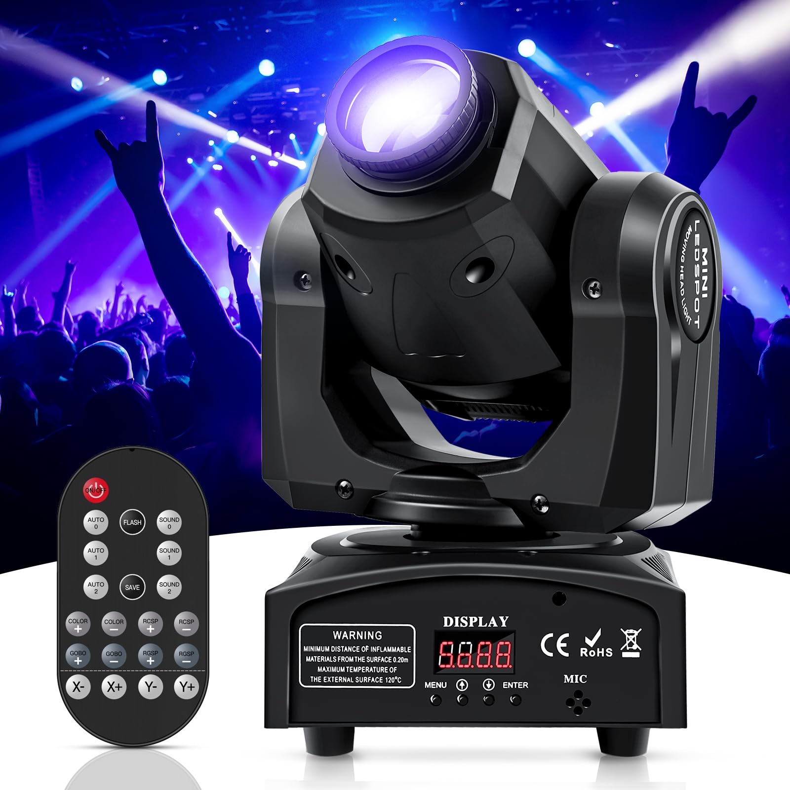 【送料無料】【10％OFFクーポン配布中】SEBRUANC 100W ムービングヘッドライト LED 回転DJ ライト 18面プリズムステージライト 高輝度