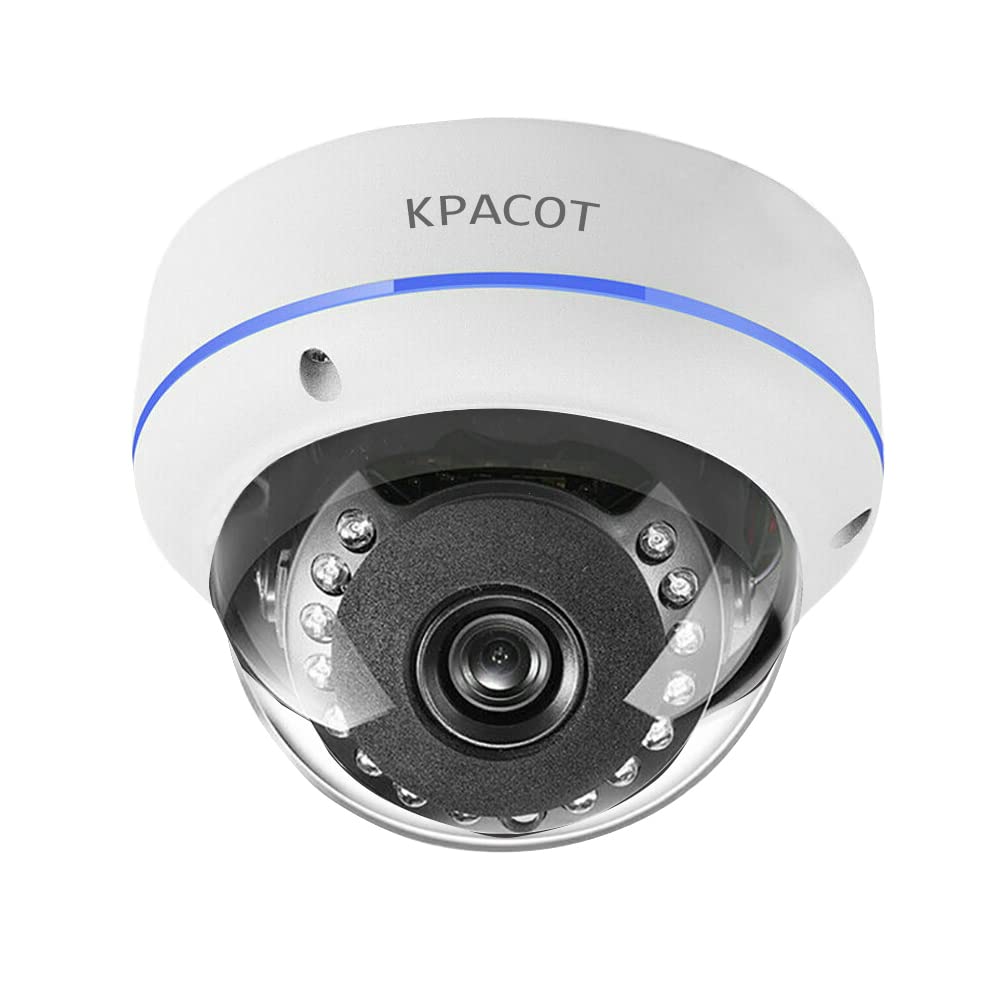 【送料無料】【10%OFFクーポン配布中】KPACOT 防犯カメラ 屋外 POE カメラ 500万画素 1920P ipカメラ AI人体検知 ドーム型 監視カメラ