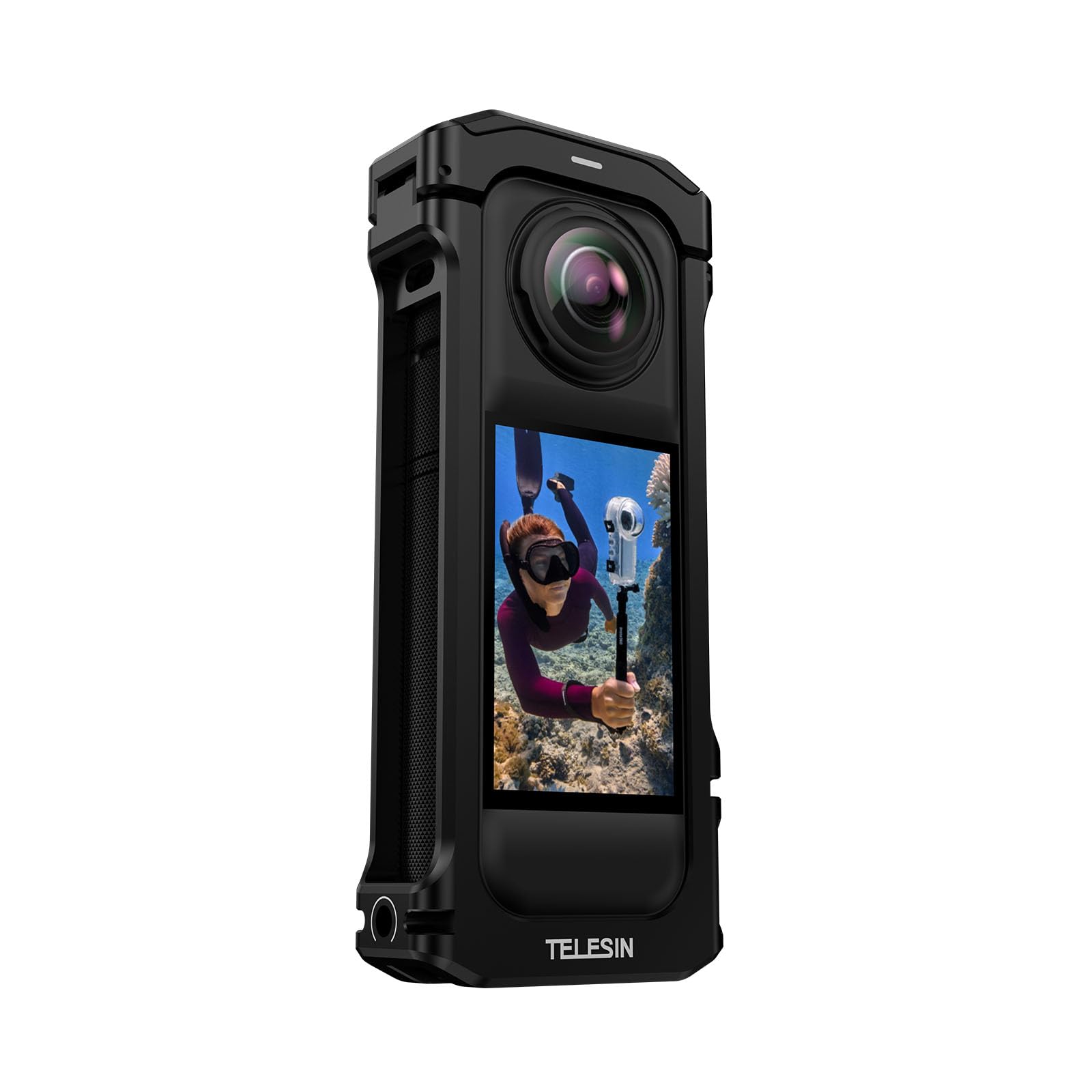 【10％OFFクーポン配布中】【送料無料】TELESIN フルカメラケージ Insta360 X4 対応、X4用メタルフレーム ラビットケージ保護ケース ク