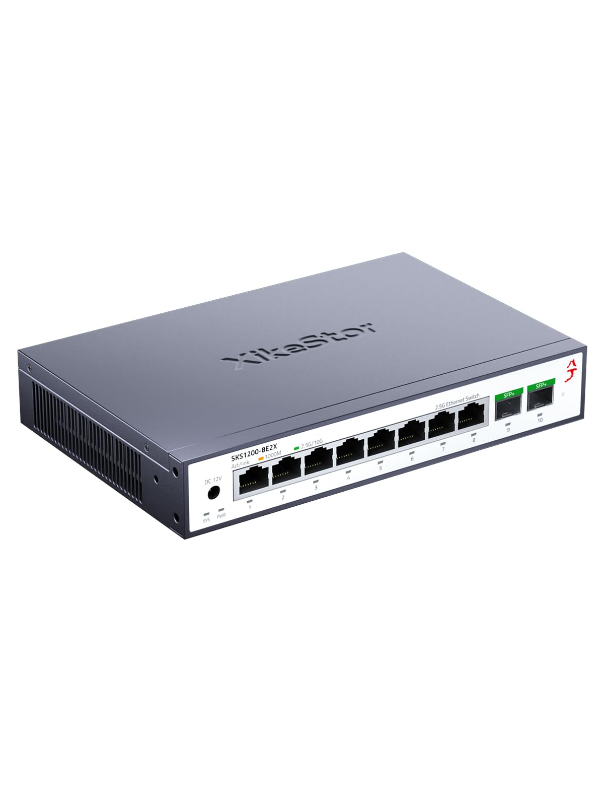 【送料無料】【10％OFFクーポン配布中】XikeStor 非管理 2.5gbps スイッチングハブ 10ポート （8x2.5G RJ45 + 2x10G SFP+） アンマネー