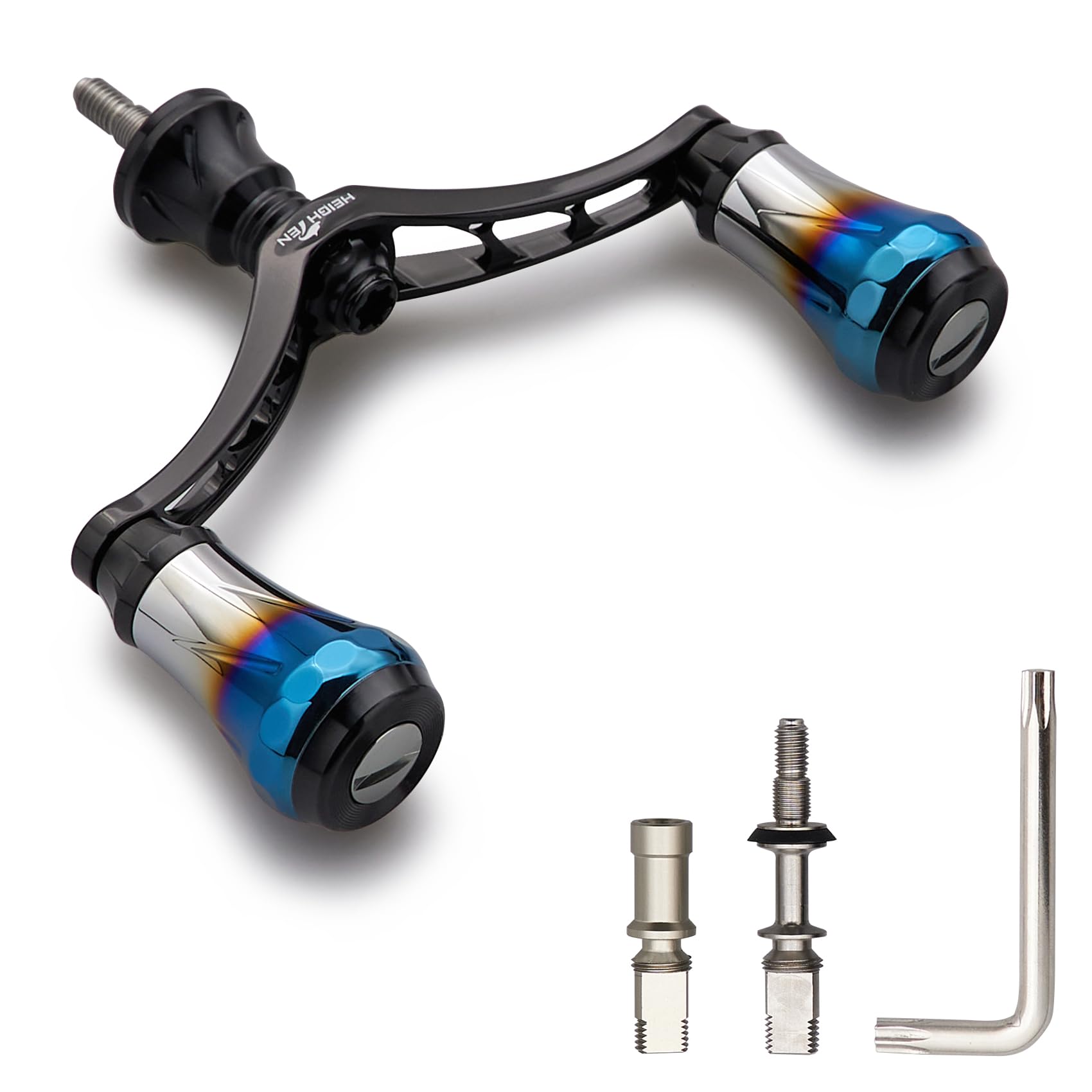 【10％OFFクーポン配布中】【送料無料】HEIGHTEN V3.0 80/98mm リール ハンドル 航空アルミ製 シマノ ダイワ 通用 スピニングリール 用
