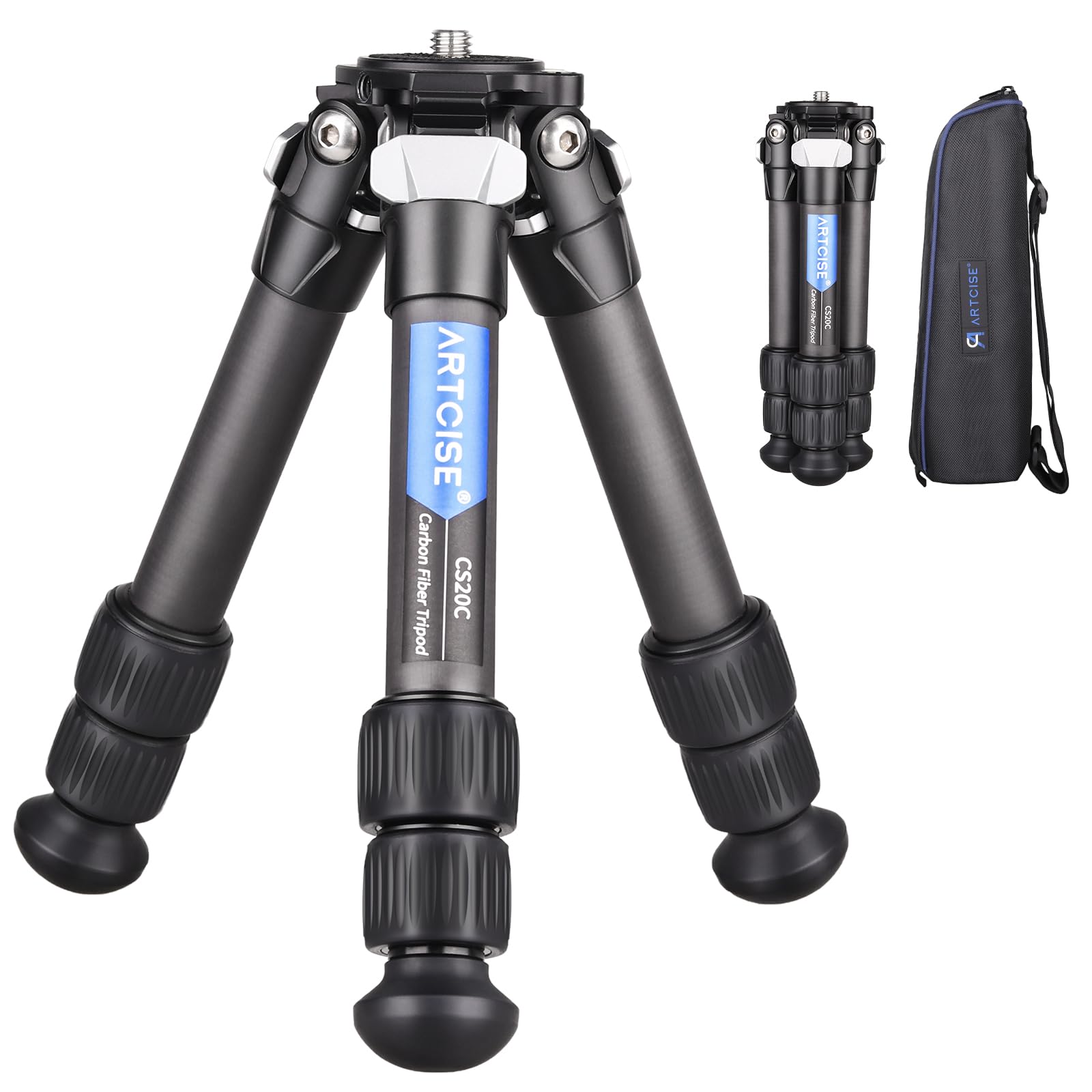 【送料無料】ARTCISE 22mm 管経カーボン 三脚 4.7cm-35.5cm使用高度 軽量 持ち運びに便利 カメラ ミニ卓上 三脚 DSLR/一眼レフ/ミラーレ