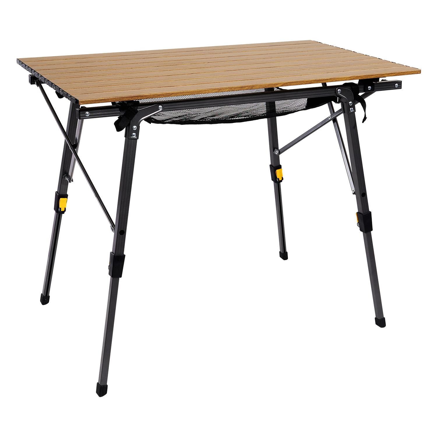 【送料無料】Timber Ridge アウトドアテーブル 折りたたみ 高さ調節 耐荷重30kg アルミ ロールテーブル 収納袋付き コンパクト キャンプ