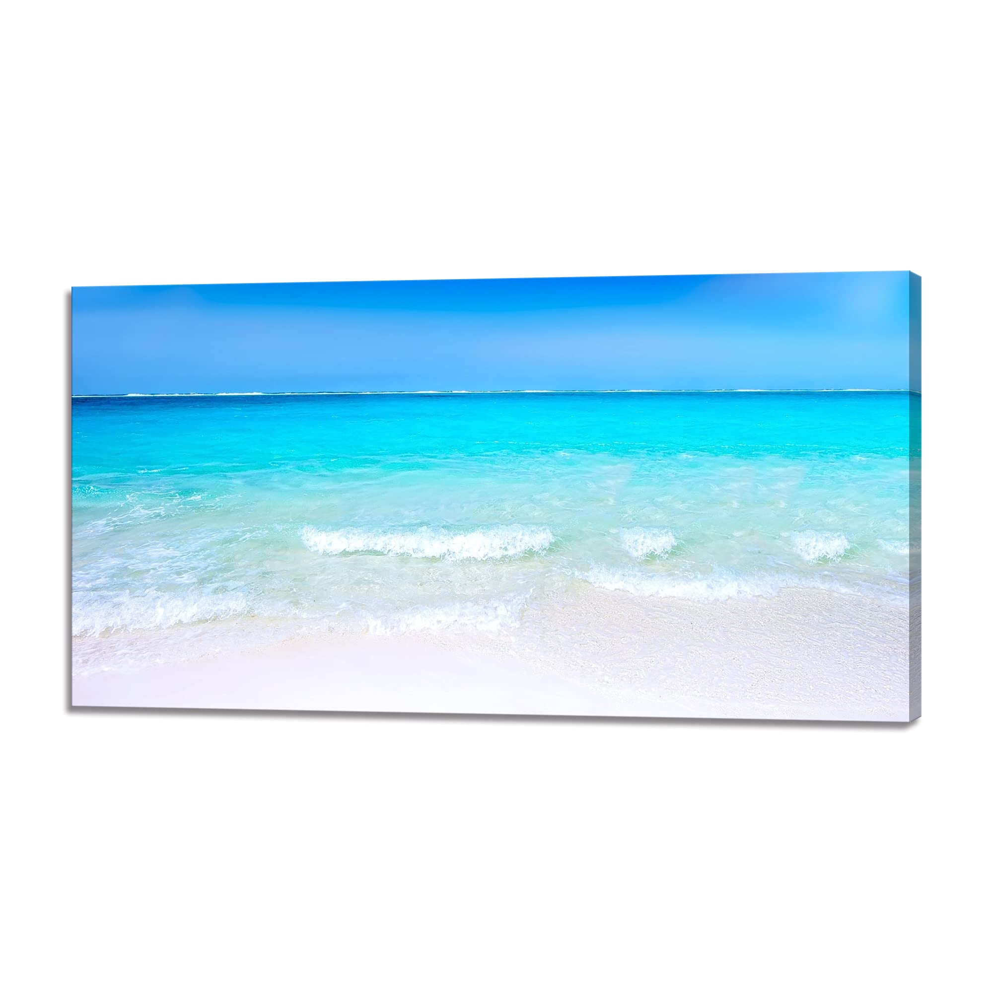 【送料無料】海の写真 海 アートパネル 青空 絵 海の景色 インテリア 風景画 壁掛け 風景 部屋飾り 壁絵 室内装飾 木枠付きの完成品(40x