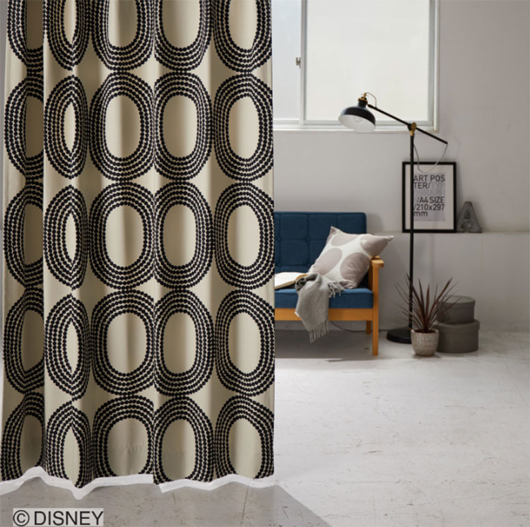 倉 スミノエ ディズニー カーテン ミッキー ドットリング Mickey Dot Ring 100 178cm 1枚入 ドレープ 大柄 輪っか 円 サークル Www Saintmarkschool Org