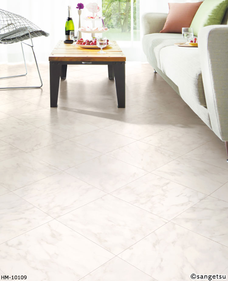 楽天市場 サンゲツ 住宅用 クッションフロア Hm ビアンコ バイアス格子 ホワイト フロア マット シート ストーンタイプ ビニール シート 抗菌 トイレ 洗面所 水回り張替え 貼り替え Cfマット インテリアショップ ファイン