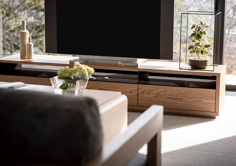 富士ファニチア FUJI FURNITURE テレビボード 茶 テレビ台 ローボード