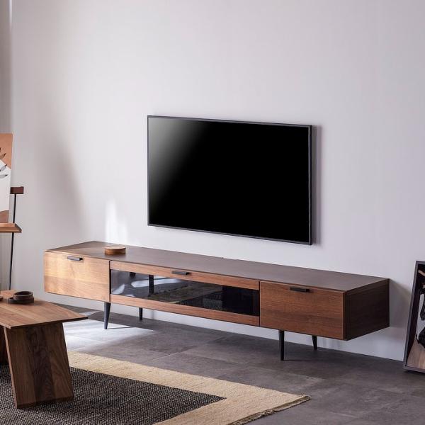 テレビボード 幅180 脚付き おしゃれ 無垢 北欧 テレビ台 TV台 ローボード 天然木 ウォールナット オーク ナチュラル シンプル モダン ガラス扉