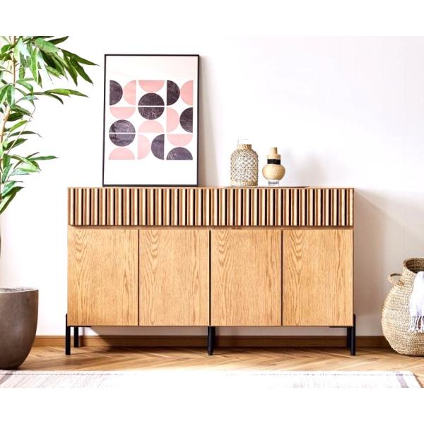 楽天市場】サイドボード キャビネット ロータイプ 北欧 ウォールナット