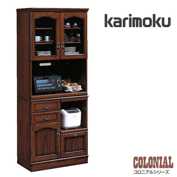 karimoku/カリモク コロニアル スリム カップボード ガラスキャビネット karimoku/カリモク コロニアル スリム カップボード
