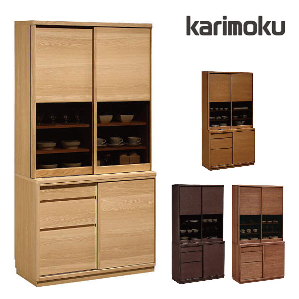 楽天市場】カリモク家具Karimokuコロニアル食器棚EC2785NK【P10