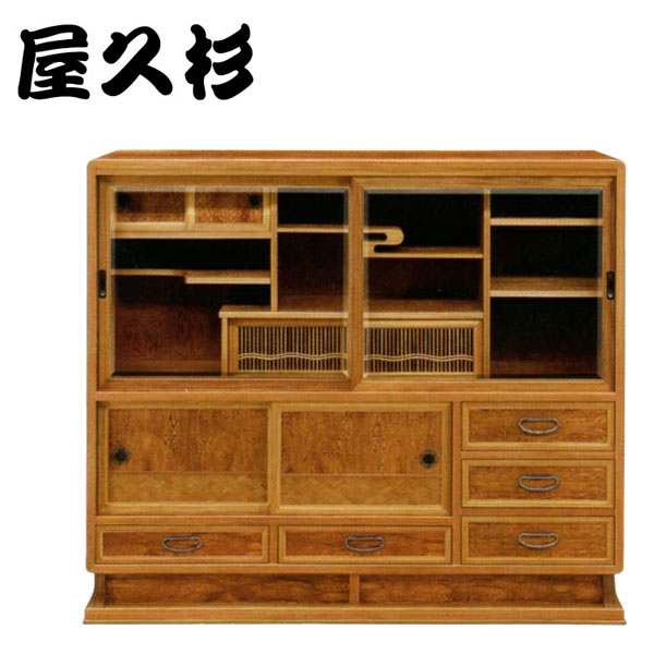 【エントリーで全商いものP14倍！】【開梱据え付ける無料】 屋久杉 茶箪笥 和風 茶タンス 国産 茶社交ダンス 日本製 茶棚 御前上等 リビングゲーム盤 遣っ付ける品 側面ゲーム盤 幅120珊 名著大工仕事 浮草 40 貨物輸送無料 通信販売 【kot】【smtb-f】