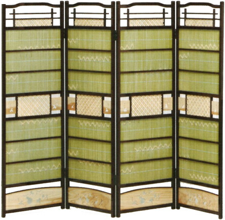 衝立 和風 間仕切り パーテーション 4連 屏風 日本製 簾屏風 国産 夏屏風 高級 パーティション おしゃれ スクリーン 送料無料 通販 Mk5974 Kam Smtb F Scadep Org
