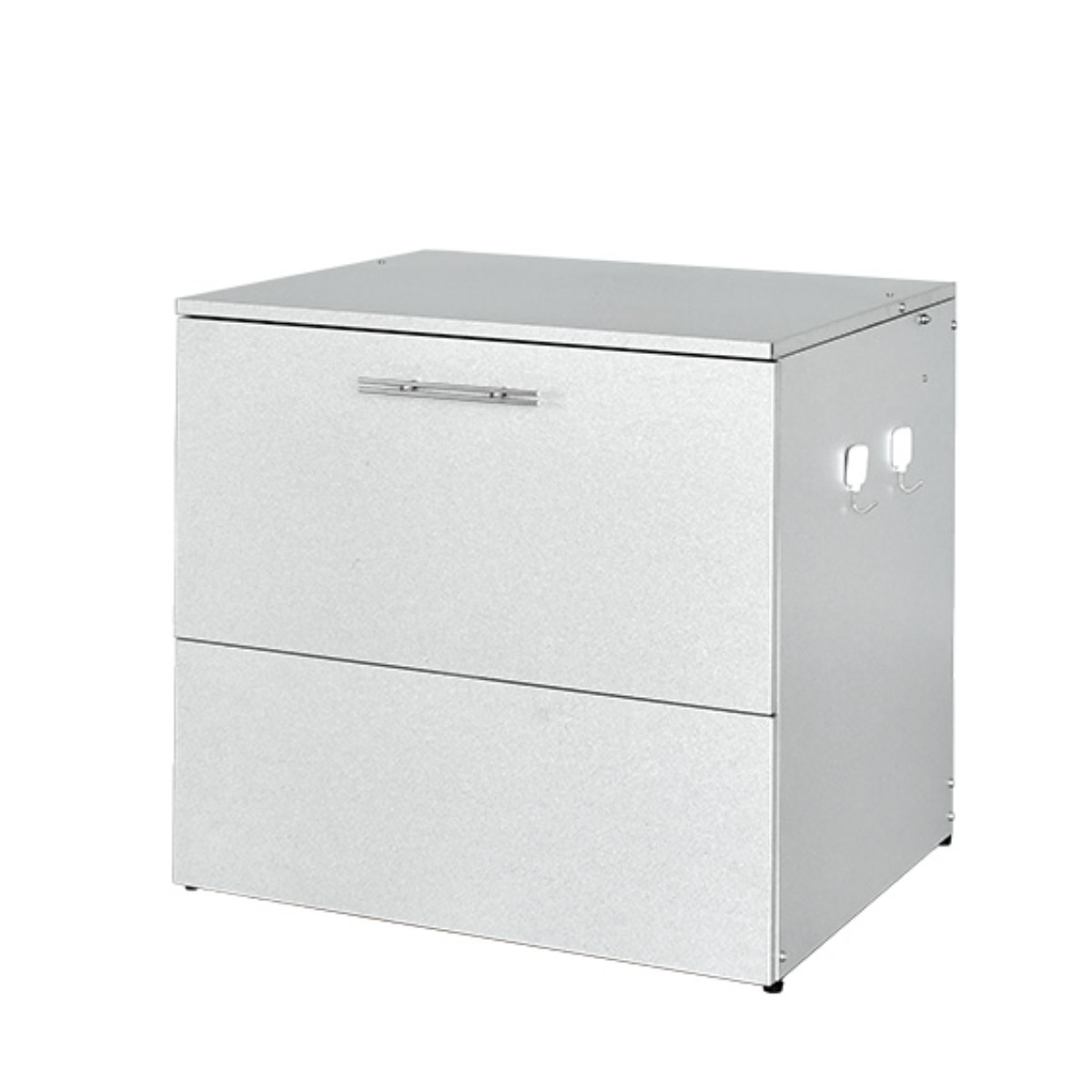 ゴミ収納庫 屋外用 180L オールガルバリウム 幅69×奥行56×高さ63.5cm （ ごみ箱 コンテナ 大容量 大型 ダストボックス 収納 屋外収納 ゴミ 収納庫 日本製 180リットル ゴミ置き場 ゴミ箱 物置 保管庫 倉庫 エクステリア 組立品 ）【39ショップ】