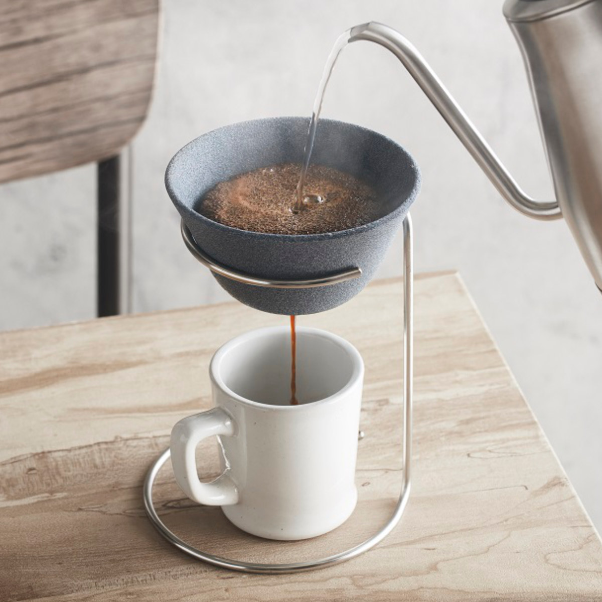 コーヒーフィルター セット L 3～5杯用 Ceraful セラフル セラミック （ ドリッパー 波佐見焼 コーヒードリッパー 専用スタンド ペーパーレス 紙フィルター不要 まろやか ドリップコーヒー ハンドドリップ スタンド付き ）【39ショップ】