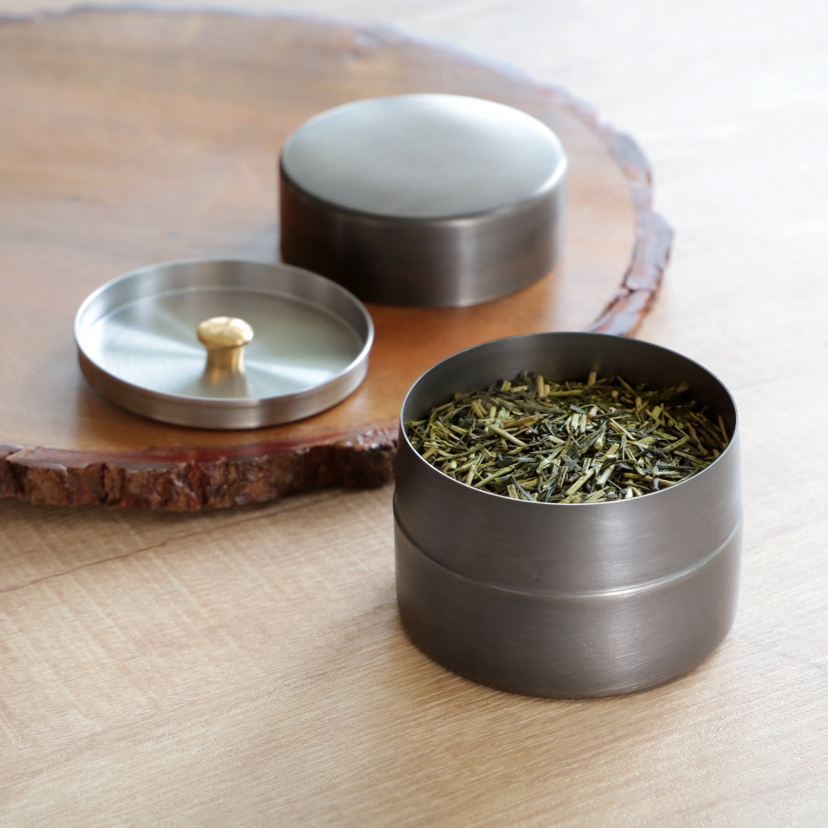 楽天市場】工房アイザワ 茶筒 ブラックピーマン ティーキャディ