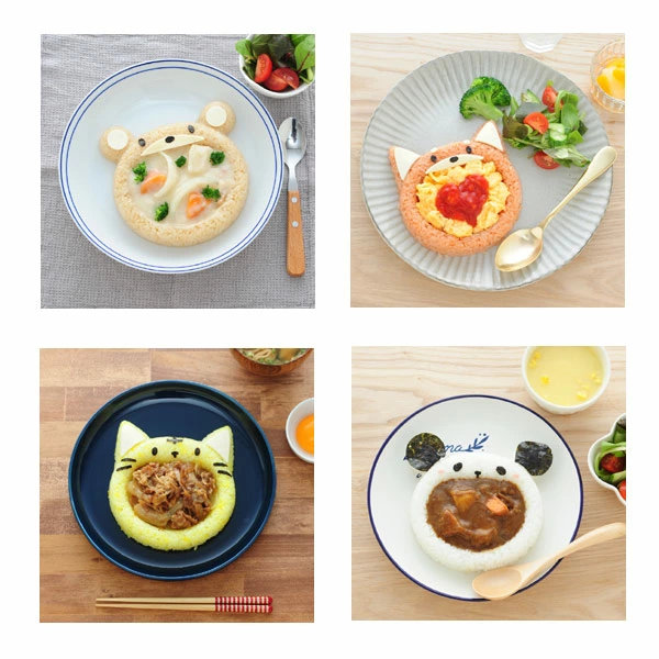 ご飯抜き型 Myフォルム あ ん ぱくっ お弁当グッズ パーティ アレンジ お弁当作り 押し型 抜き型 キャラ弁 ご飯型抜き 海苔カッター デコ弁 ご飯押し型 ライス型 ネコ ねこ ぱんだ パンダ どうぶつ お子さまランチ 18 Off