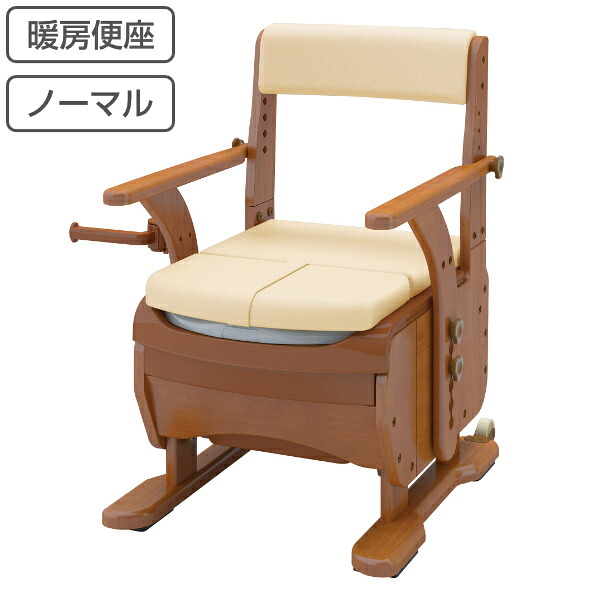 携帯型室内用便器 暖房装置便座 家具調選りすぐるR 並大抵 ひじ掛け印字機 介護用 日本製 （ 貨物輸送無料 室内用便器 介護 携帯型 キャスター 洋式 脂製 洋式室内用便器 便座 腰かけ便座 介護機材 ） 【39販売店】 介護用品-ポータブルトイレ