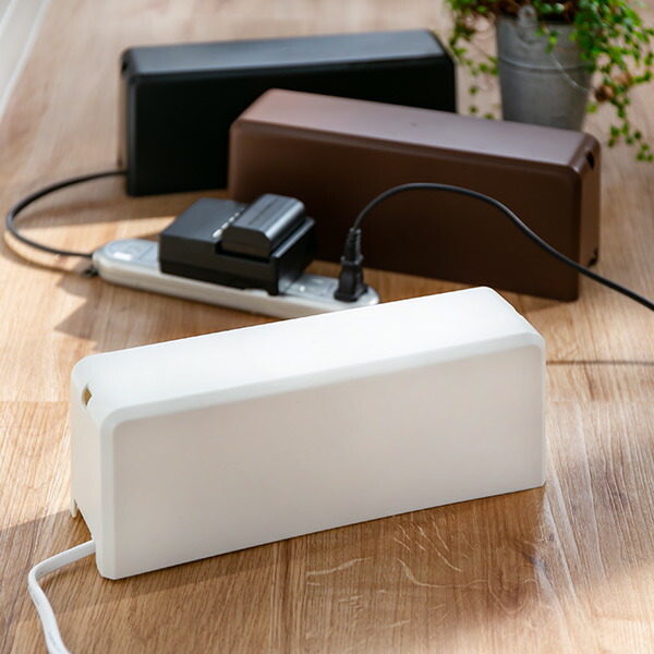 【楽天市場】ケーブルボックス タップ 長さ22.5cm 対応 かぶせるだけ タップ収納 コード 収納 収納ボックス （ ケーブル収納 タップ