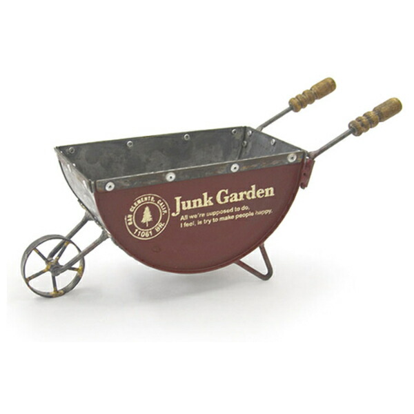 手作り木工　プランター　アンティーク風　一輪車 楽天市場】ガーデン一輪車プランター ダメージ加工 エイジング調