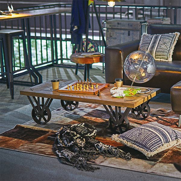 海外輸入 ローテーブル トロリーテーブル 車輪付 天然木 組木風 幅1cm 送料無料 リビングテーブル テーブル センターテーブル 座卓 モダンリビング ちゃぶ台 サイドテーブル 机 デスク 個性的 西海岸 アメリカンカントリー 一人暮らし 39ショップ 手数料安い