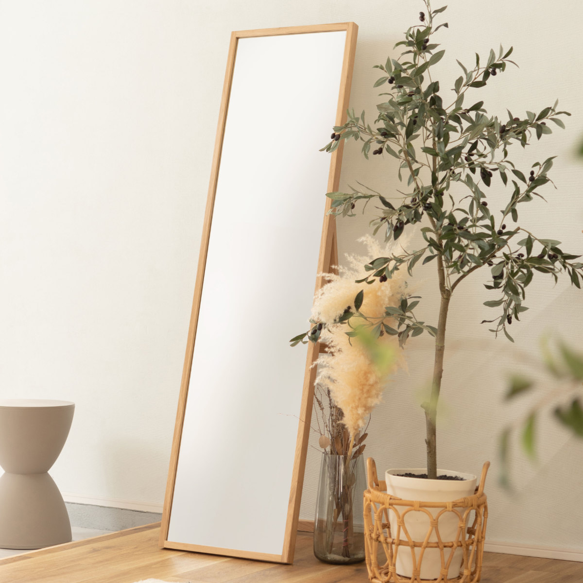 楽天市場】スタンドミラー ( 鏡 ミラー スリム スタンドミラー