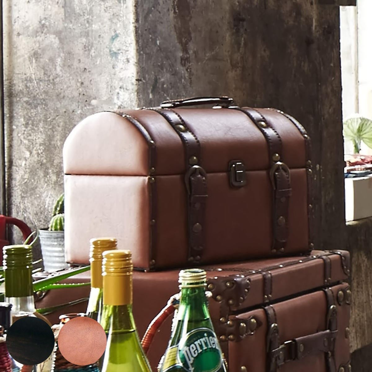 楽天市場】宝箱 収納 スツールセット Gustav グスタフ 大中2個セット