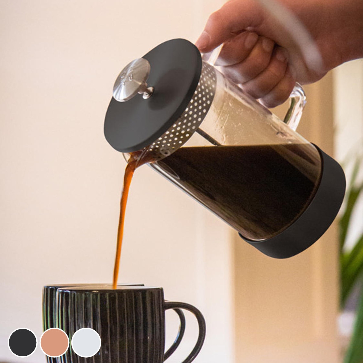 【アウトレット】フレンチプレス BARISTA&CO コーヒーメーカー CoreCoffeePress 8Cup ( コーヒープレス 1000ml コーヒー プレス ドリッパー ペーパーレス 耐熱ガラス 珈琲 ステンレス アウトドア フィルター不要 )【39ショップ】
