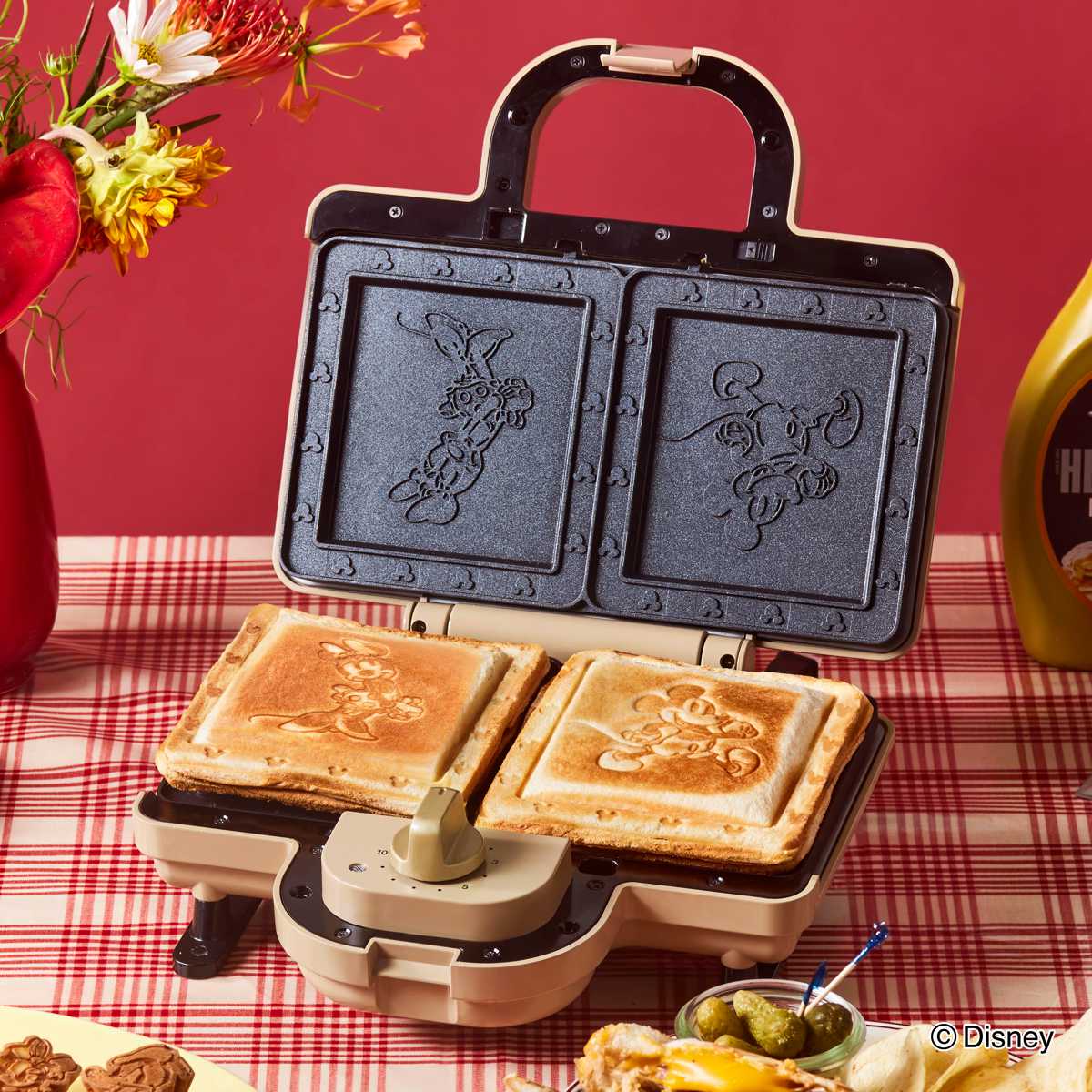 【在庫処分特価】 BRUNO ホットサンドメーカーダブル 両面焼き DISNEY （ ブルーノ ホットサンド ディズニー American Diner ミニケーキ ダブル タイマー付き コンパクト 立てて収納 取り外しOK キッチン家電 調理家電 おしゃれ ）【39ショップ】