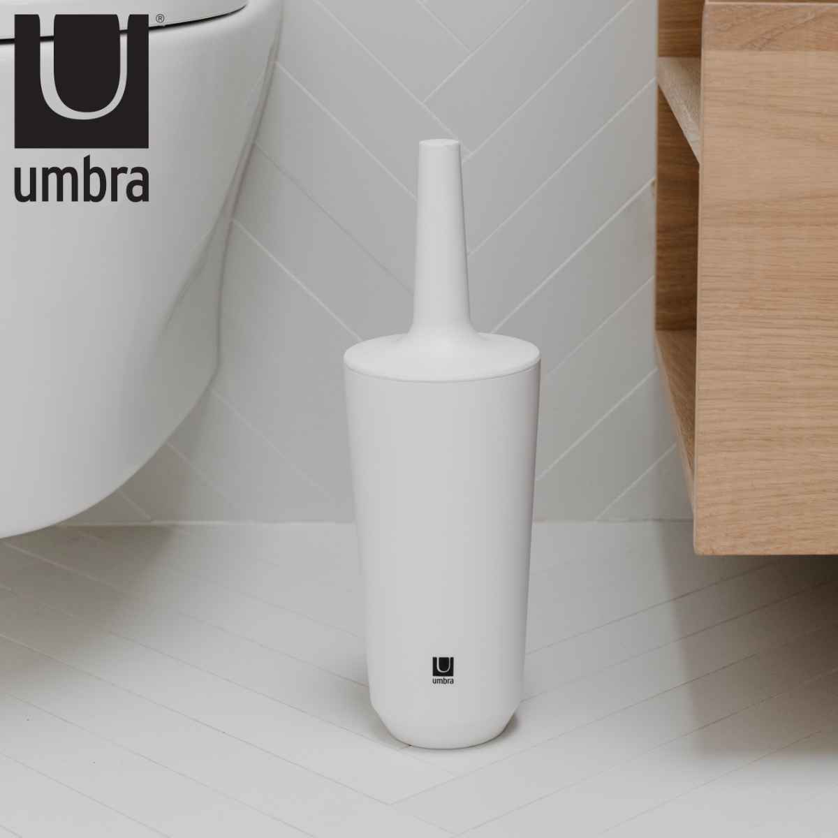 umbra トイレブラシ ケース付き コルサ アンブラ トイレ ブラシ トイレ掃除 そうじ トイレ用ブラシ 便器 清掃 ブラシケース ブラシ入れ 汚れ 柄付き  トイレ掃除用品 トイレタリー ホワイト シンプル 数量は多い