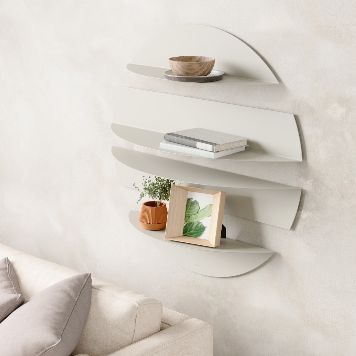 棚 umbra ソリス シェルフ 4段 壁付け （ アンブラ ウォールシェルフ