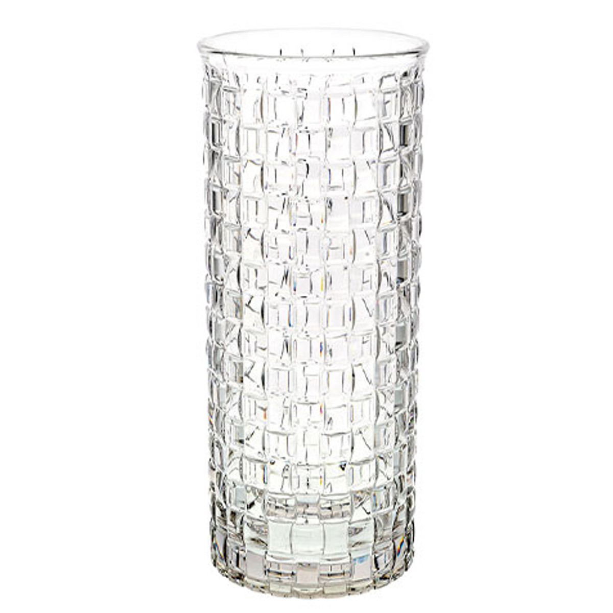 花瓶 割れないガラス PVクリスタMOSAIC 直径14.5×高さ35cm （ 送料無料 花びん 花器 フラワーベース 丸 円柱 円筒 透明 割れない ポリカーボネート プラ クリア 花 植物 切花 花束 インテリア おしゃれ 丈夫 有機ガラス ） 【39ショップ】 6,007円