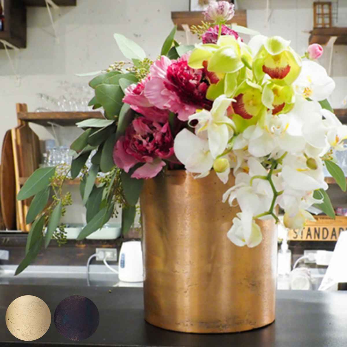 植木鉢 AMシリンダーポット 6号 （ 送料無料 プランター プラントポット 植物用ポット 花器 鉢カバー ポット 丸 円柱 植木鉢カバー 植物 花 観葉植物 サボテン 園芸 インテリア 軽量 金属 アルミ ） 【39ショップ】