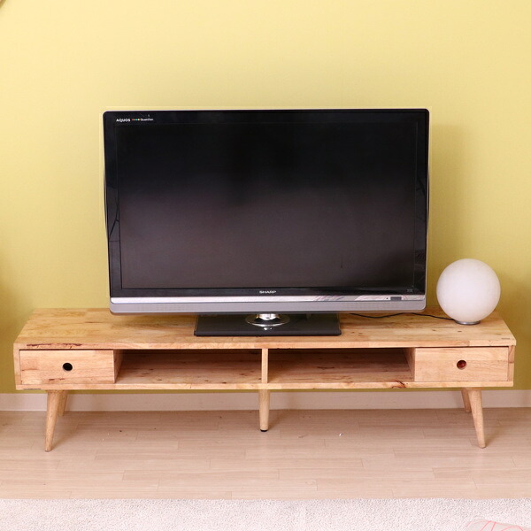テレビ台 ローボード ナチュラルテイスト 天然木 幅150cm ( 送料無料 テレビラック 引出し付 TV台 TVボード リビング収納 TVラック 収納 ラック リビングボード 木製 木目 北欧 ナチュラル おしゃれ ) 【39ショップ】
