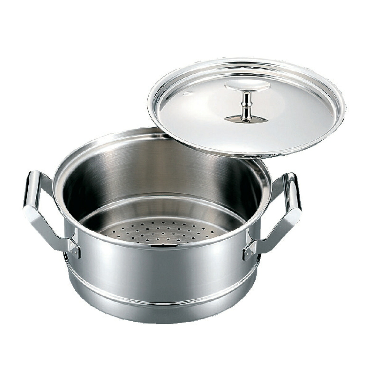 蒸し器 24cm 8合炊き エレックマスター プロ 蓋付き ステンレス製 日本製 フジノス せいろ （ ステンレス蒸し器 蒸し鍋 単品 調理器具 スチーマー 蒸籠 調理鍋 両手鍋 調理用品 シンプル 職人 本格 燕三条 ）【39ショップ】 10,930円