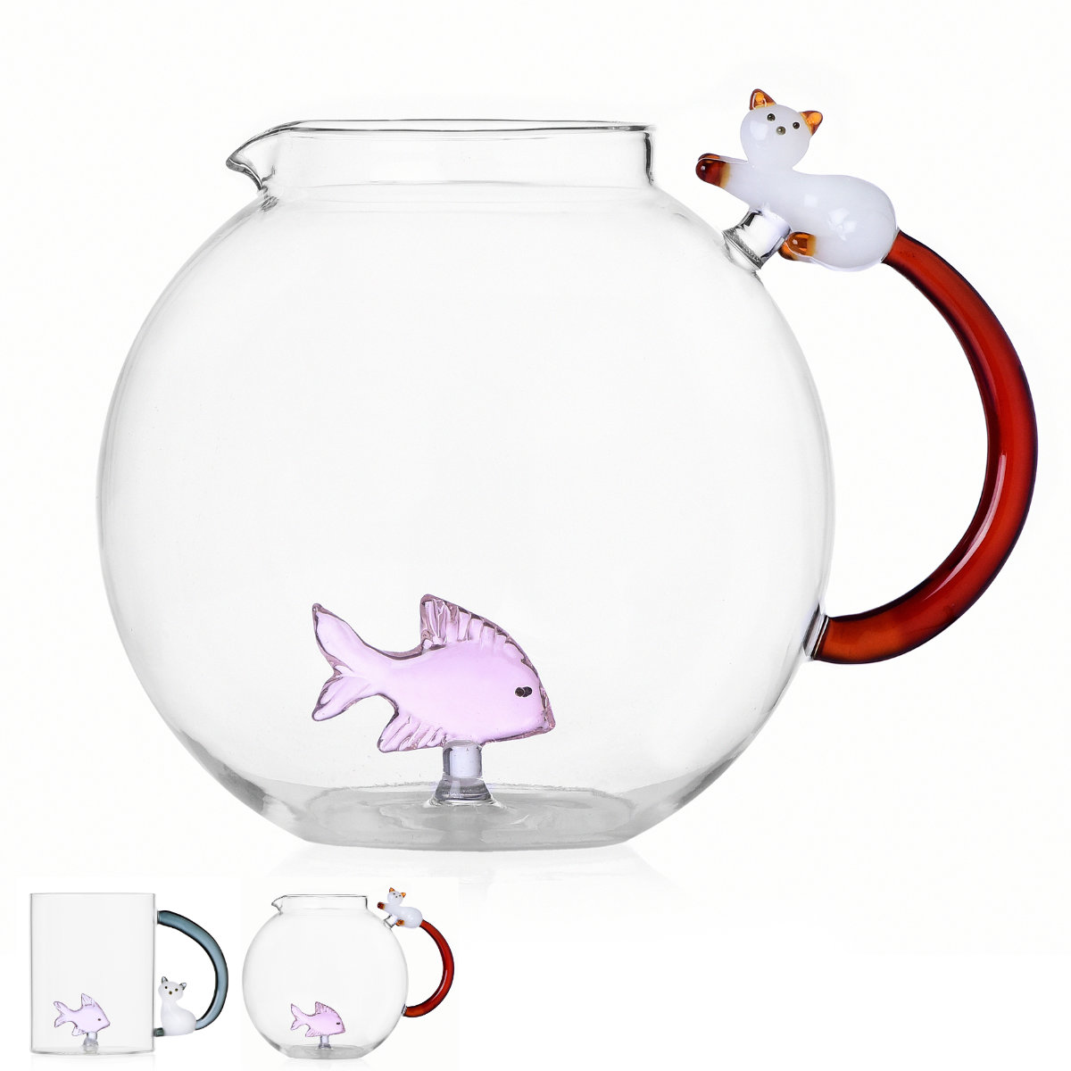 水さし イッケンドルフミラノ Tabby cat ジャグ 1.5L 2.4L （ 食洗機相応う ichendorf 瑠璃 食器 ポット 水さし 御手々御手伝いさん 今めかしい 差し上げ物 差し上げ物 瑠璃捏ち上げる ）【39販売店】