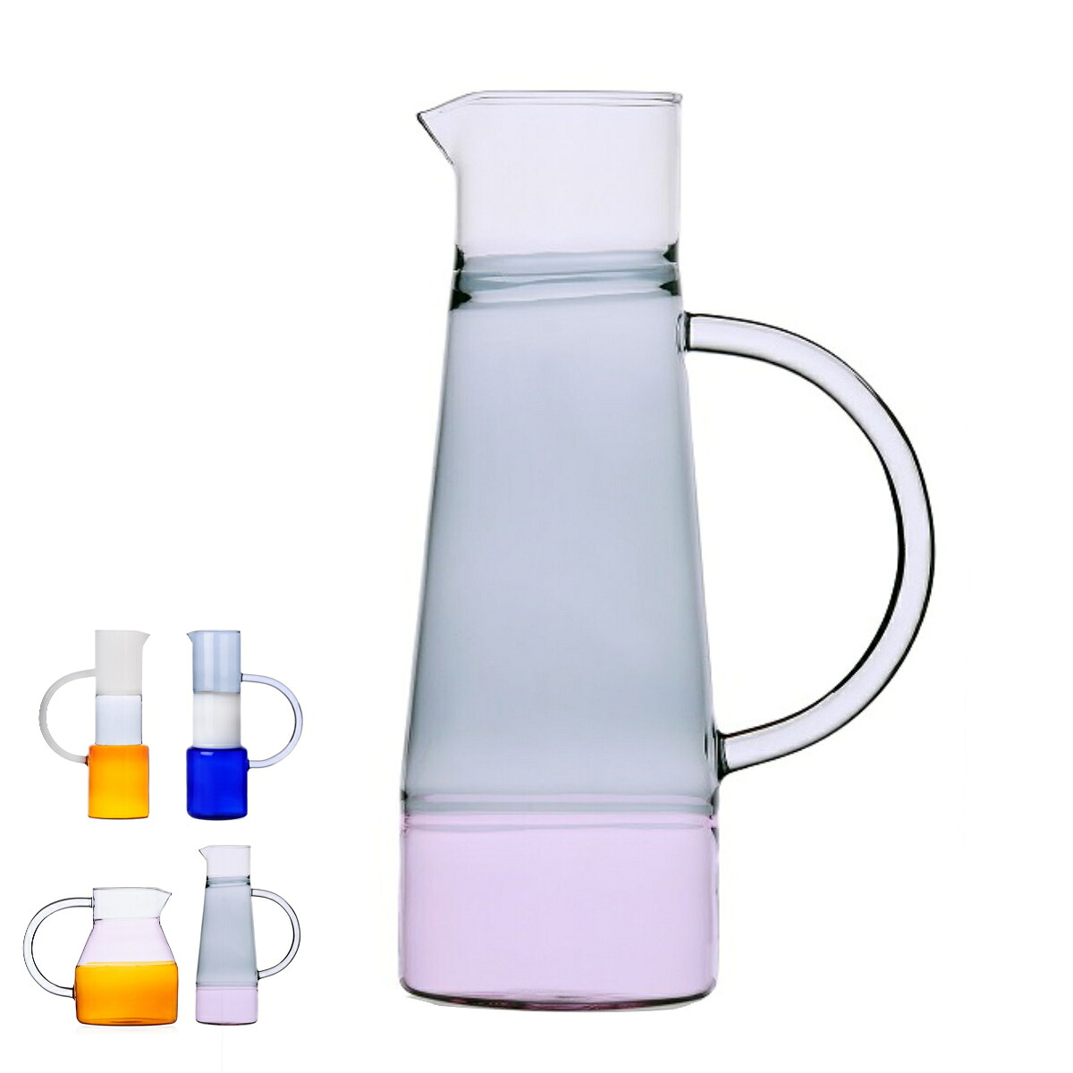 ピッチャー イッケンドルフミラノ カイピリンハ ハイジャグ 1.2L 1.4L 1.5L （ 食洗機対応 ichendorf ガラス 食器 ウォーターピッチャー 水差し ポット ハンドメイド おしゃれ プレゼント ギフト ）【39ショップ】