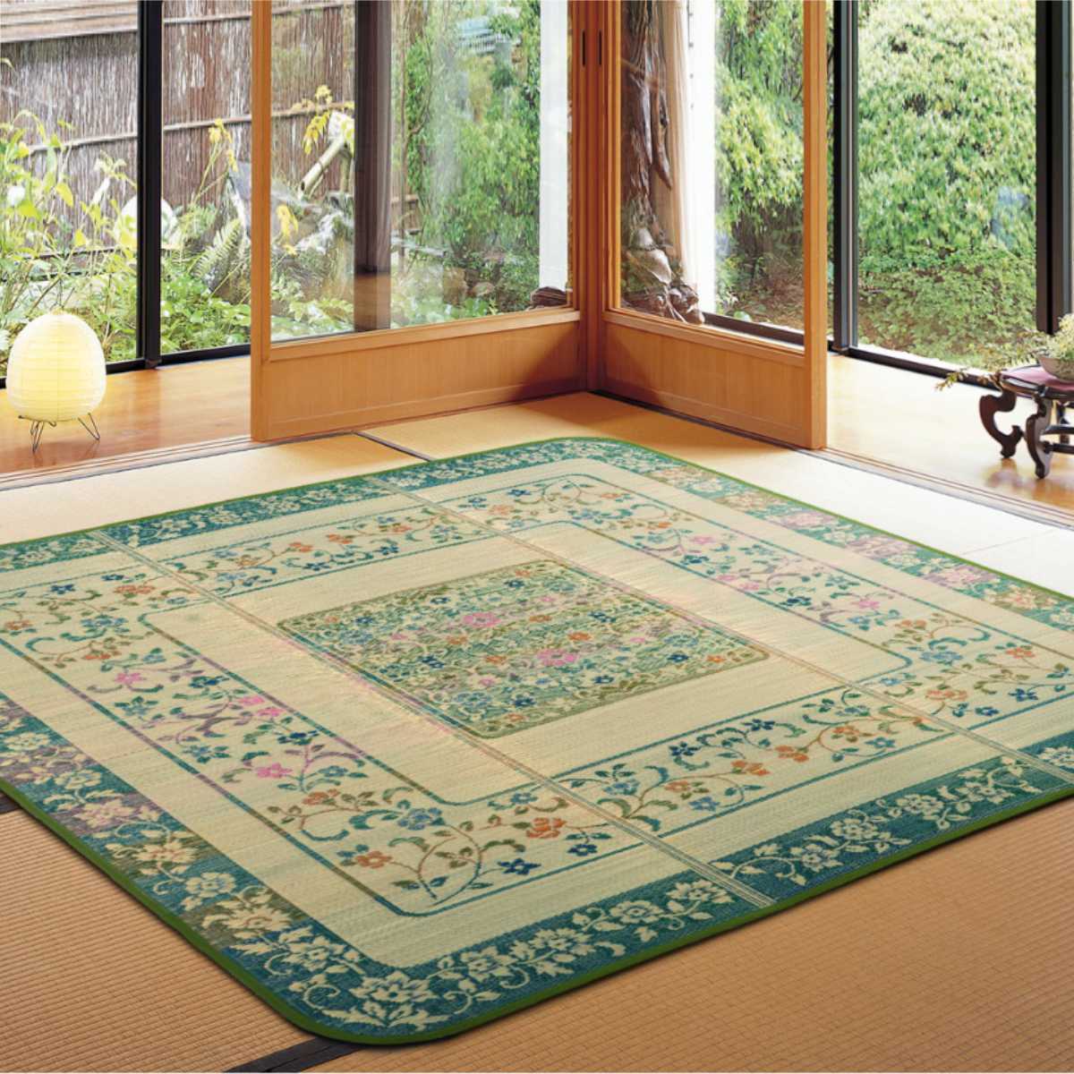 畳 い草ラグ エンペラー 200×200 2.5畳 滑り止め無し い草 畳マット ( ラグ マット 上敷き フローリング畳 置き畳 い草マット い草カーペット フロア畳 防音 和風 敷物 湿気対策 )【39ショップ】|インテリアパレット