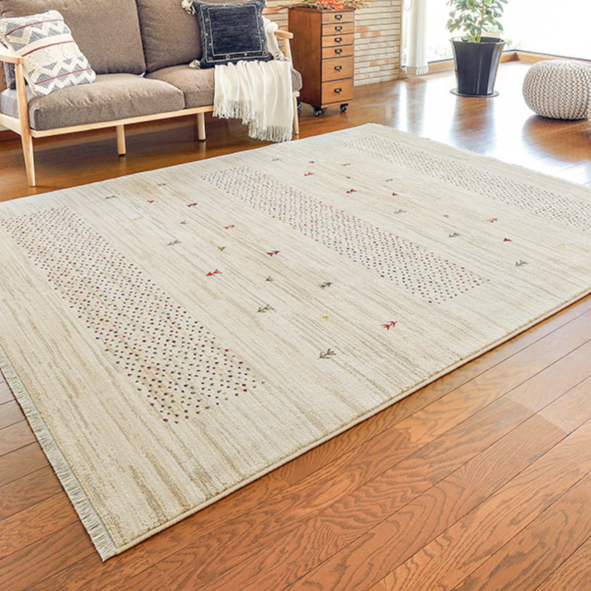 ラグ トルコ製ウィルトンラグ RAKKAS ジャルダン 160×225cm ( ラグマット カーペット 絨毯 ウィルトン織り リビング 居間 マット おしゃれ 丈夫 やわらか 長方形 折りたためる )【39ショップ】|インテリアパレット