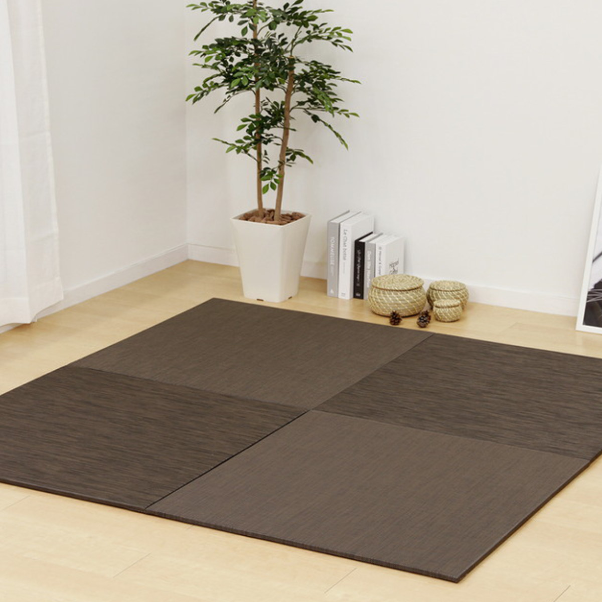 ユニット畳 82×82cm レオ フラッタ 12枚セット ( 畳マット 置き畳 ラグ マット 畳 システム畳 フロア畳 フローリング畳 簡単 設置 軽い コンパクト 滑り止め付き 丈夫 耐久性 水に強い お手入れ フローリング 手軽 PVC )【39ショップ】|インテリアパレット